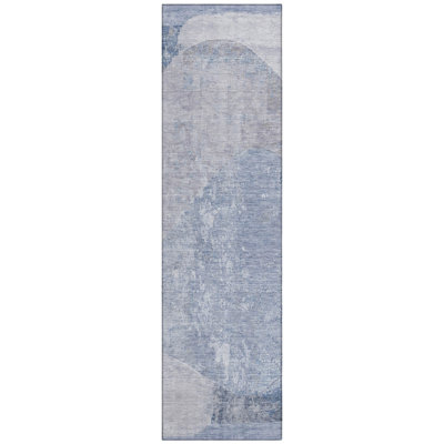 Armalise Sky Washable Indoor-Outdoor Rug - LOOMLAN
