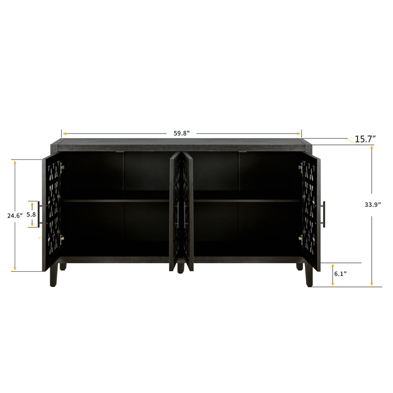 American antique cabinet, Black