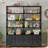 7-Tier Double Wide Bookshelves, Tall Bookcase With 8 Drawers Storage Organizer, Industrial Display Free Standing Shelf Units, Metal Storage Rack For Home Office Bedroom-16753757