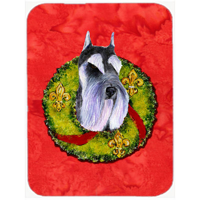 The Holiday Aisle Schnauzer Rectangle Glass Cutting Board