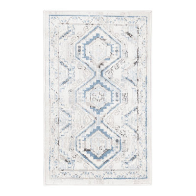 Tapis oriental gris / bleu Fleeton
