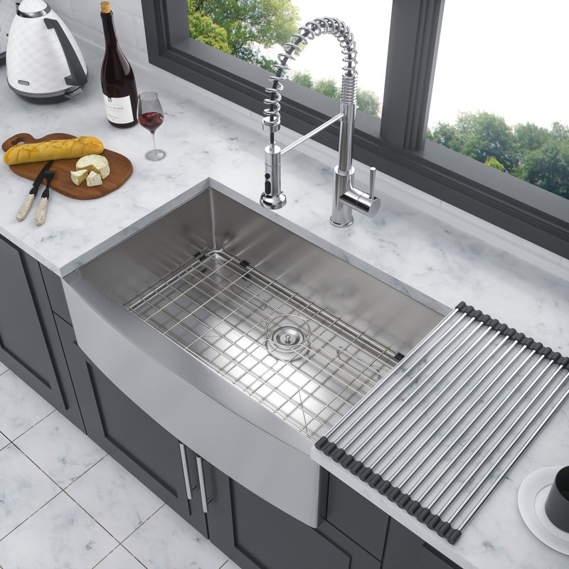 30 Inch Farmhouse Kitchen Sink - 30"X21"X10" Stainless Steel Apron Front Farmhouse Sink 10 Inch Deep 16 Gauge Single Bowl Kitchen Sink Basin