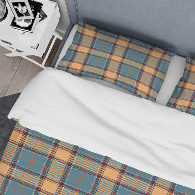 Ensemble de housse de couette en microfibre bleu / jaune 3 pièces