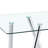 71-Inch Tempered Glass Dining Table With Sturdy Metal Legs-1283795725
