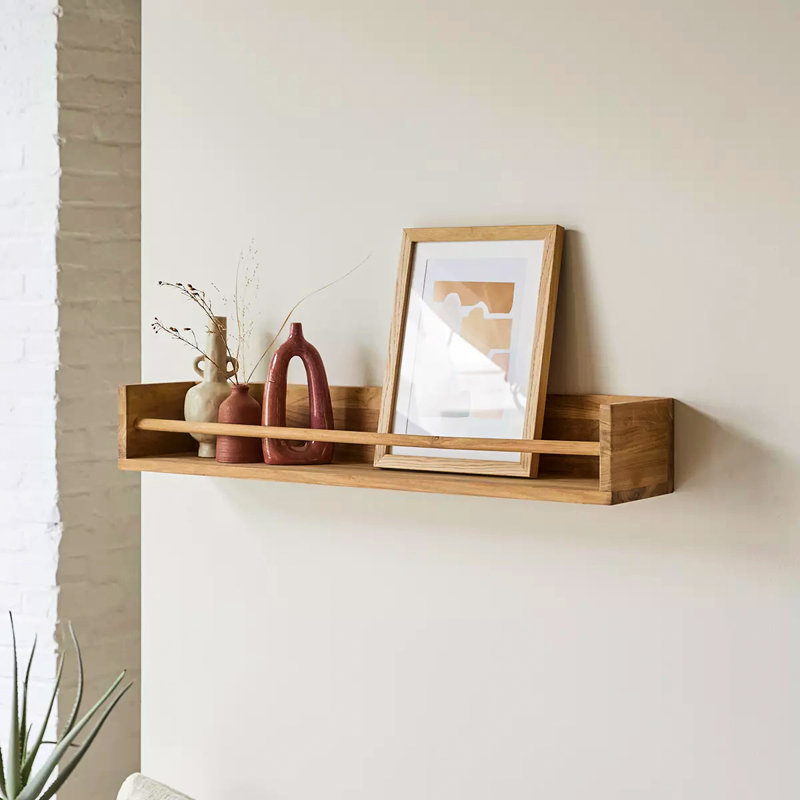 Mozingo Teak Solid Wood Accent Shelf