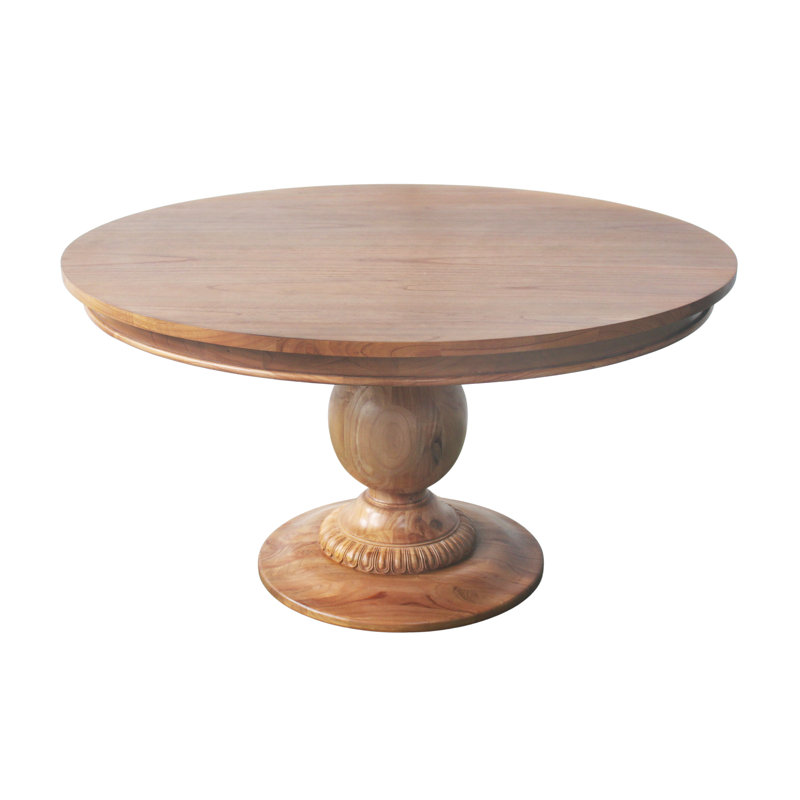 Charlotte Pedestal Table - 48" - Walnut, 30"H x 55"L x 55"W, Gold Oak