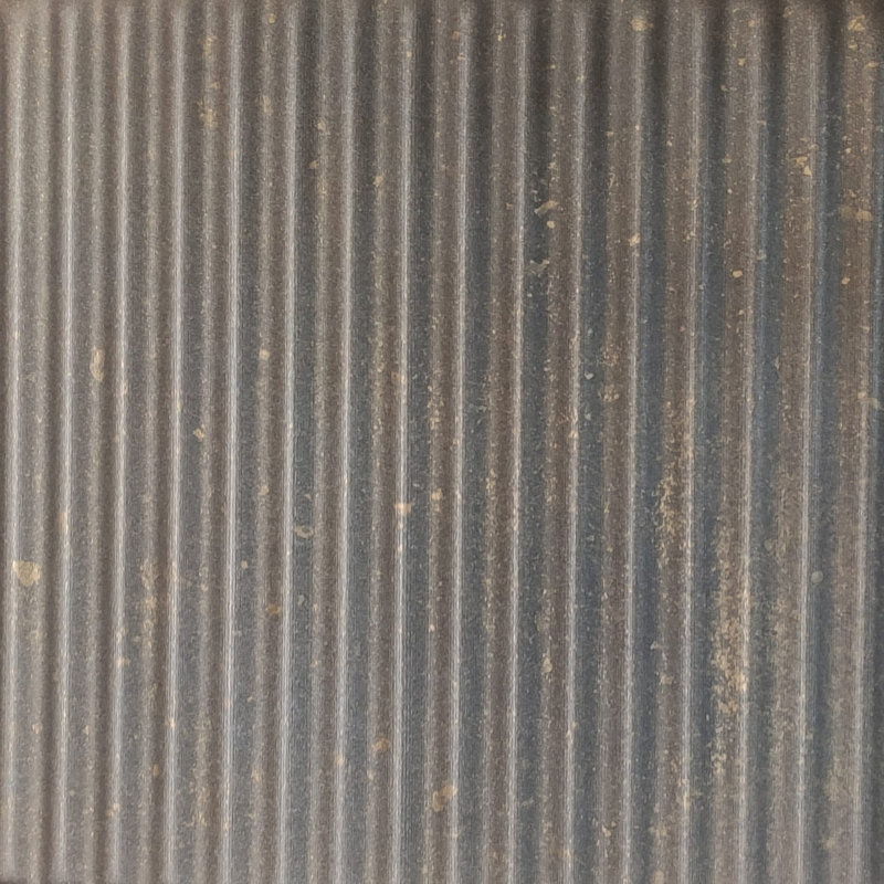 Rusted Steel Corrugated Glue-Up Polystyrene Ceiling Tile