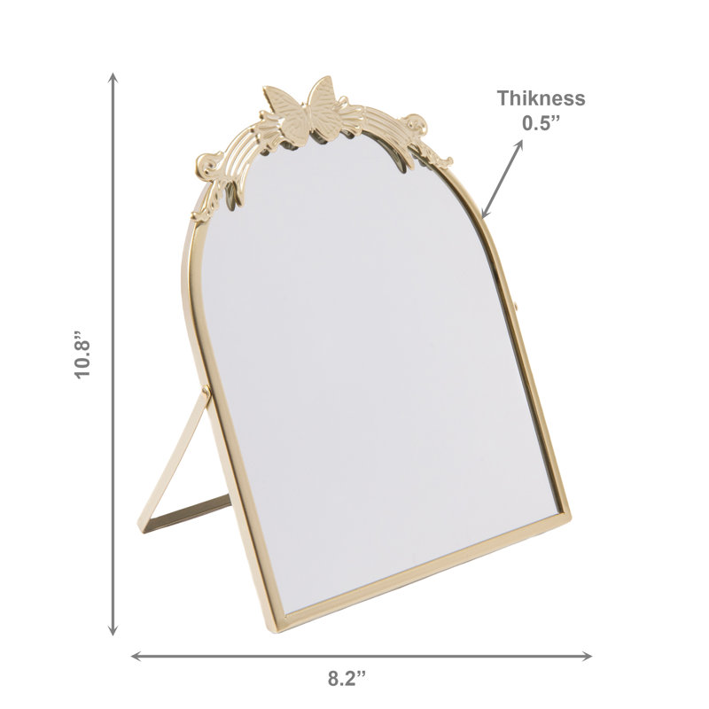 Butterfly Metal Arch Table Mirror