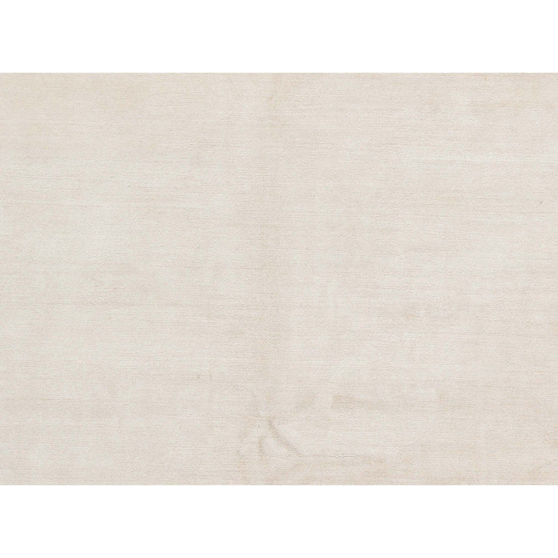 Hand-Knotted High-Quality Ivory Area Rug