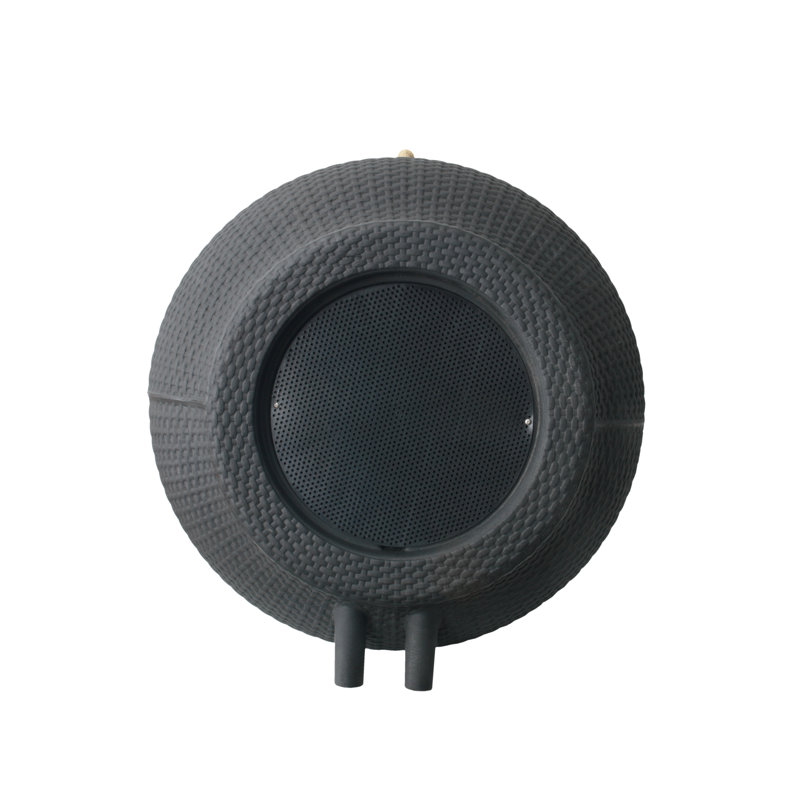 Wicker Rain Barrel, 50 Gallon, Black