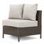  Chaise de coin d'extérieur en osier 1 pièce avec coussins imperméables toutes saisons-1783339958