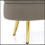 Banc de rangement ovale avec pieds en métal-1279409481