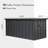 Yesurprise 29.57'' W 150 Gallons Water Resistant Metal Lockable Deck Box with Wheels in Black