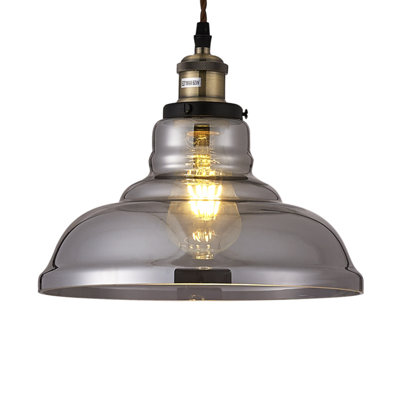 16cm H Glass Bowl Pendant Shade ( Screw On )