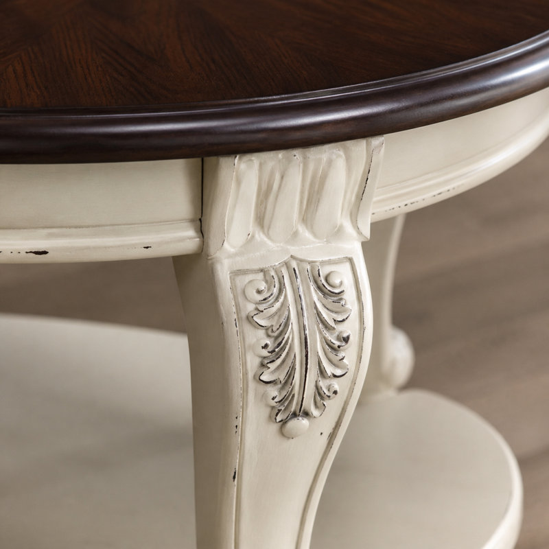  Dessus du dessus (conception à aspect ébréché): ensemble de table basse de salon 220, table basse et table d'appoint deux pièces pour bureau, salon, appartement, beige et plateau espresso (conception à aspect ébréché) 