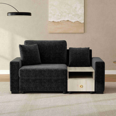 Modern Sofa Couch Modular Sofa Upholstered Sofa Couch With Storage Armrest And Center Console For Living Room