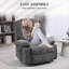 Fauteuil inclinable classique en polyester gris avec télécommande Elderly Home Relaxation-433360098