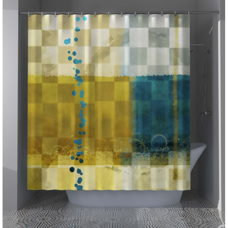 Rideau de douche à carreaux Kumaran par Staci Maxwell