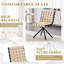 Ensemble de 2 chaises de salle à manger modernes en velours beige Puffy Bubble Ball-513309980-513309983