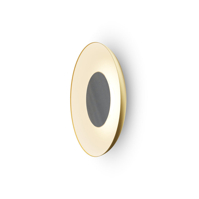 Ramen LED Flush Mounted Sconce, 3.5" H x 24" W x 24" D, Brushed Nickel/Gold/Matte White