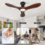 Ventilateur de plafond discret en bois massif avec éclairage DEL et télécommande-1364771463-1364771480-1364771485