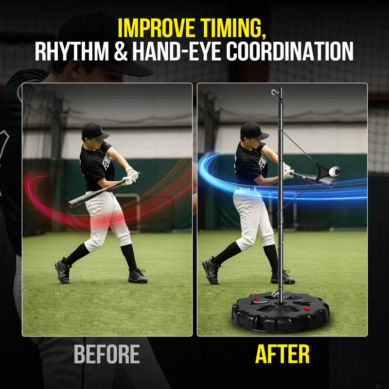 Entraîneur d'oscillation stable pour le baseball et la balle molle, entraîneur de baseball avec remise à zéro automatique