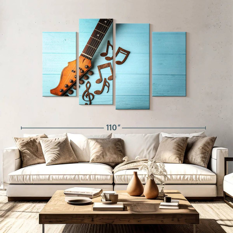 Abarca Guitar Notes, 54" H x 84" W