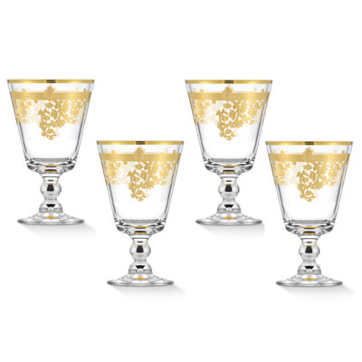 Ensemble de 4 verres à pied courts Loral Home Trends Rosalia