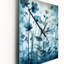 Horloge murale rétro Botanicals rétro en bleu délavé I - Abstract Botanicals-99633875