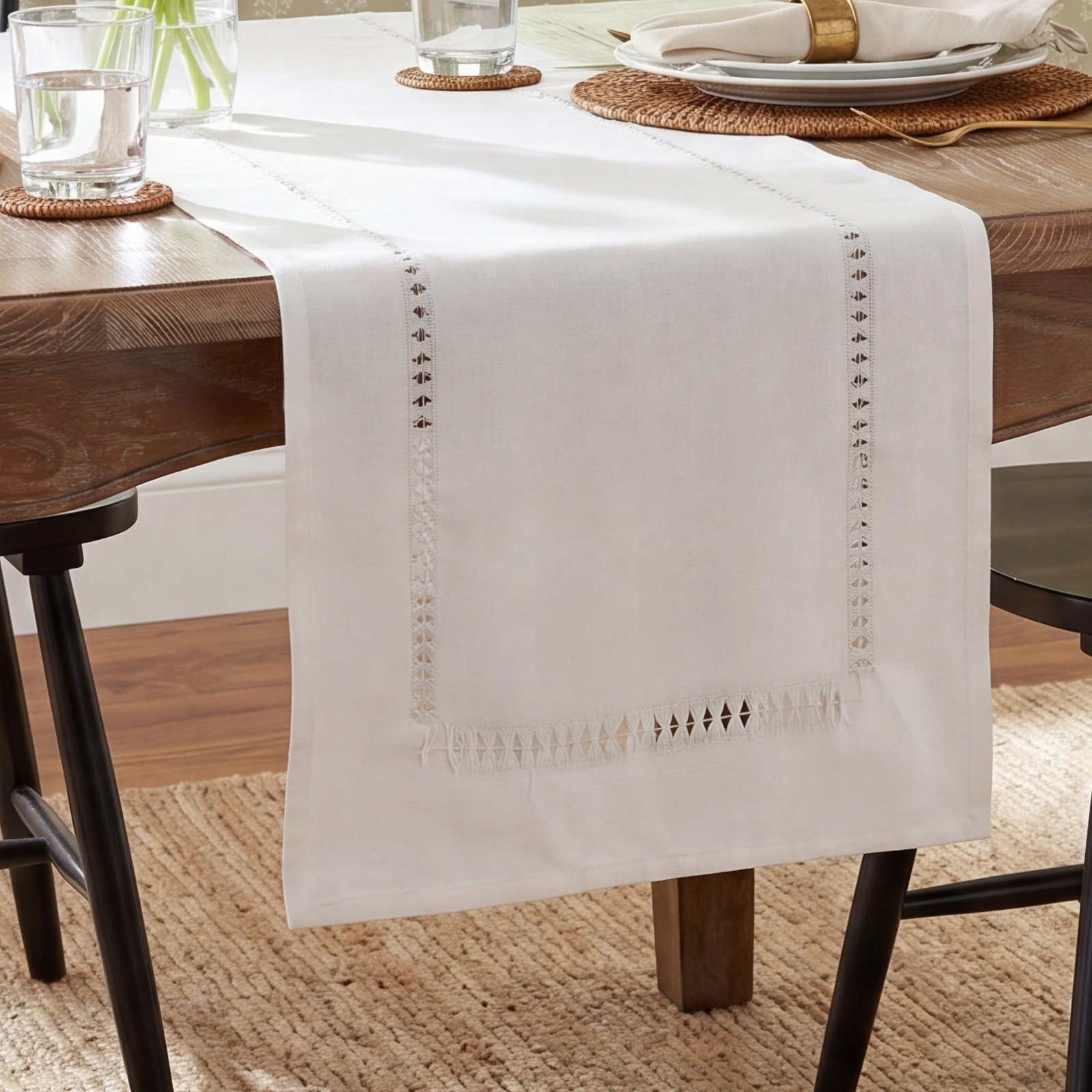 Garbo Table Runner, Ivory