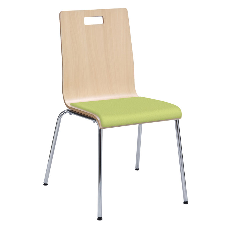 Jive Series Armless Stackable Chair, Green Apple, Beige