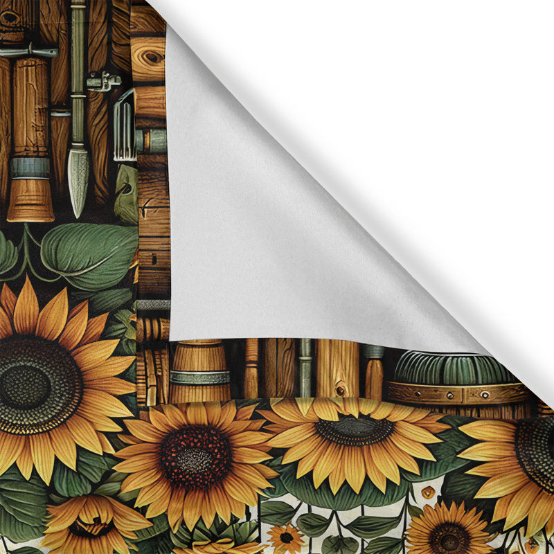 Floral Tailored Kitchen Curtain, 55" W x 24" L