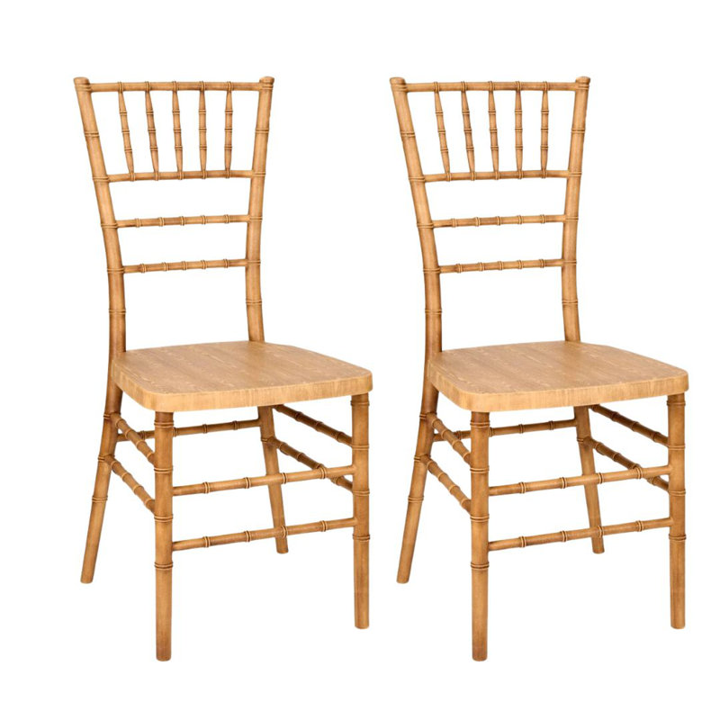 Ensemble de 2 chaises Chiavari ToughResin Mono-Frame par Chivari, Acier, Noir, 2