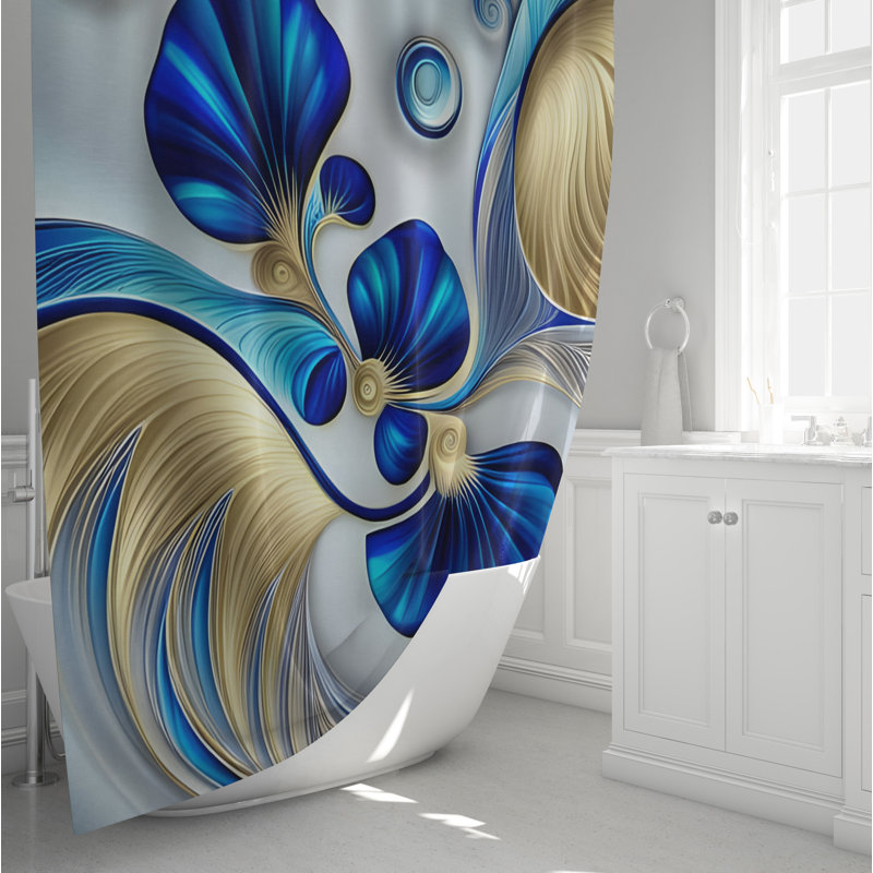 Emeteria Abstract Shower Curtain, 72" H x 70" W