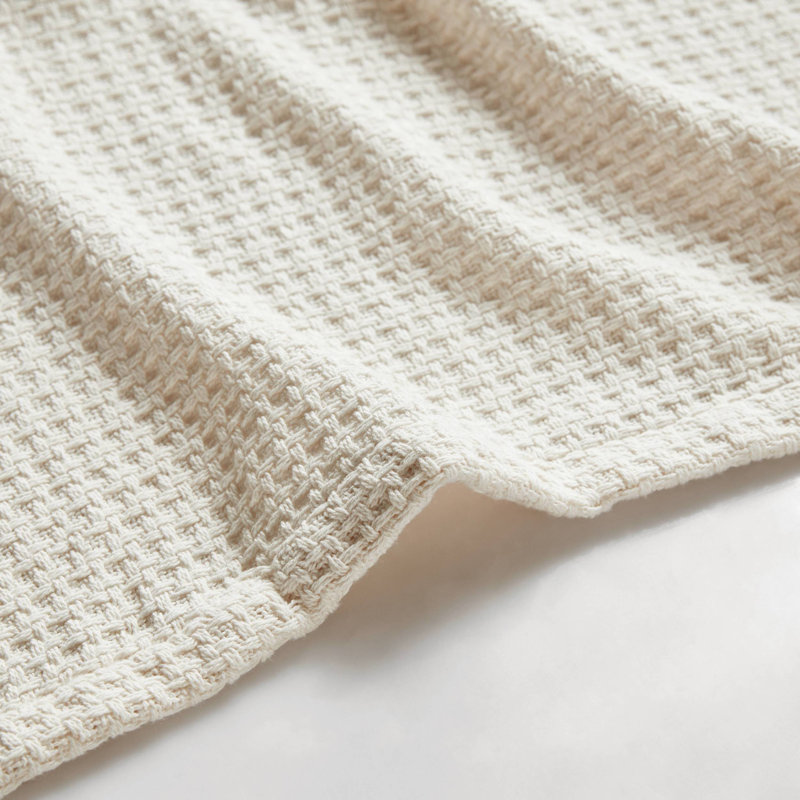 Hand Woven Blanket, King, Ecru