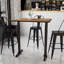 Plateau de table rectangulaire en stratifié de 30 po x 42 po avec base de hauteur de table de 5 po x 22 po Jarreth-587086941-587086915