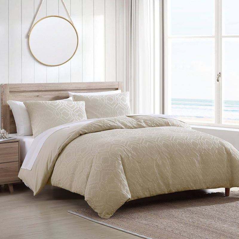 Comforter Set, King Comforter + 2 Kings Shams, Beige