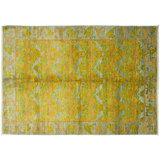 One-of-a-Kind Arts and Crafts Hand-Knotted Yellow Area Rug