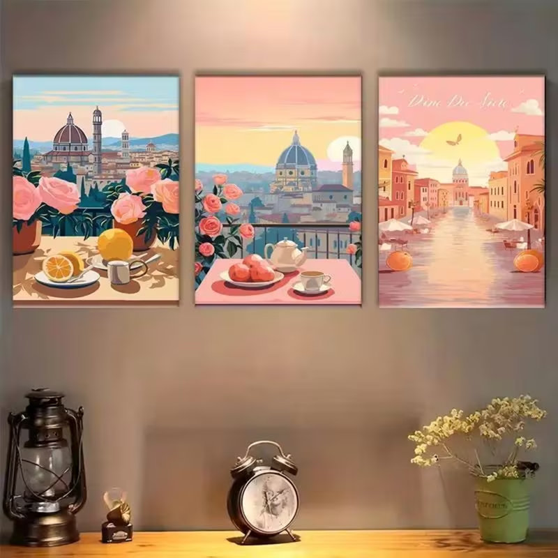 3 Piece Wrapped Canvas Print, 45 cm H x 30 cm W