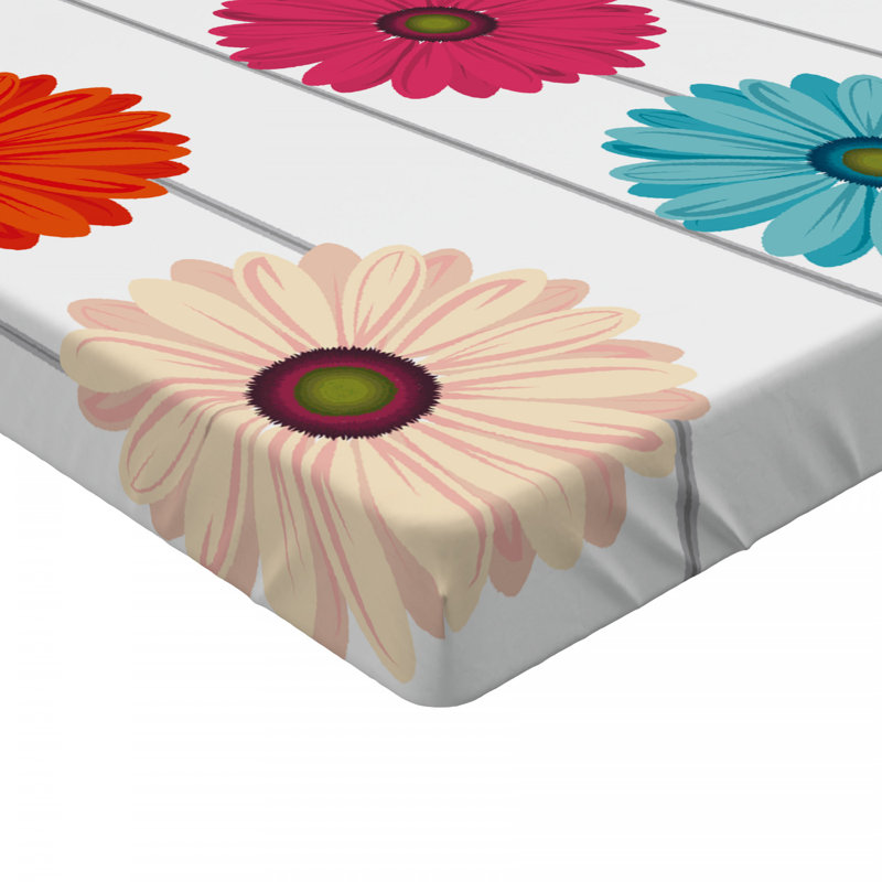 Microfiber Floral Fitted Sheet, Twin XL Fitted Sheet