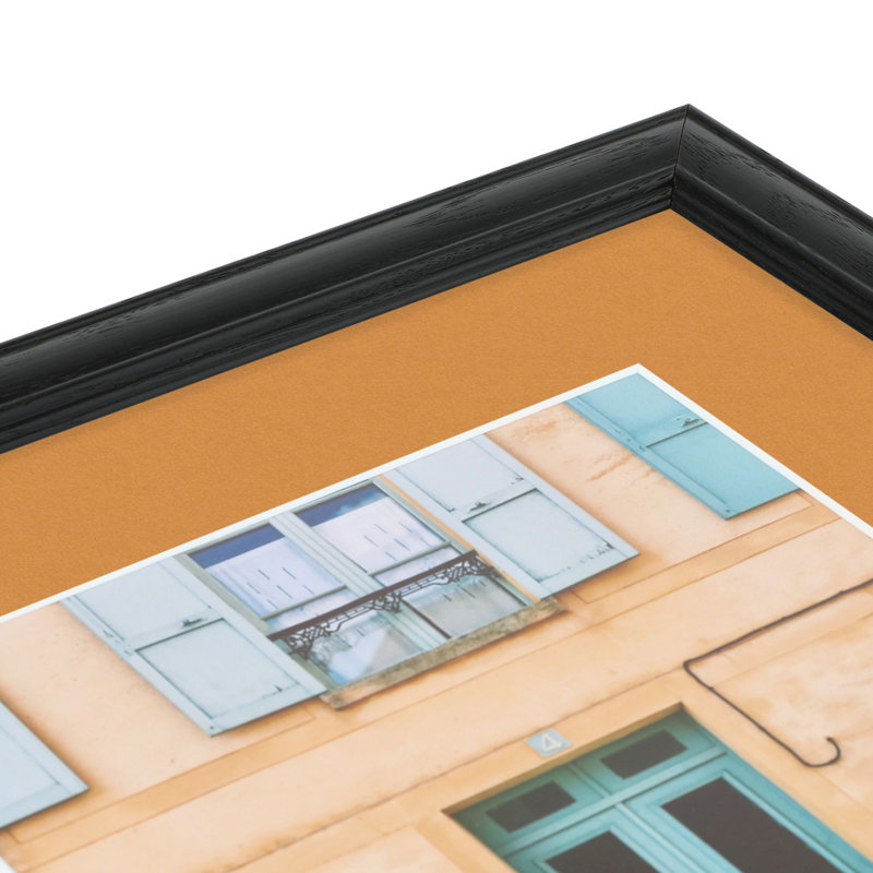 Wood Matte Picture Frame with Mat, Amber