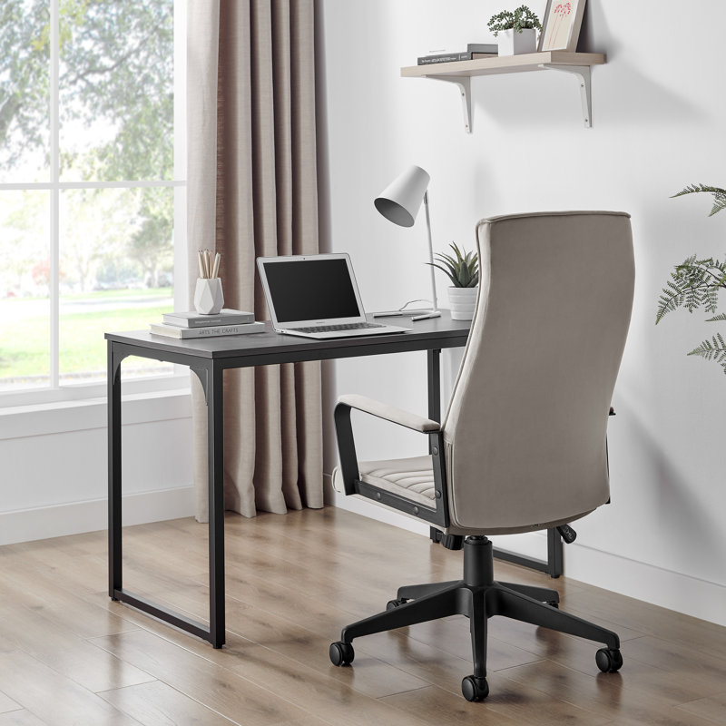 Alexas Luxury Velvet Office Chair - Ergonomic Adjustable Supporting Modern Design, Beige
