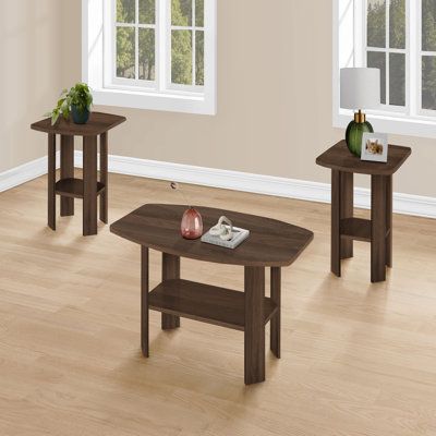 Ensemble de table, ensemble 3 pièces, café, bout, côté, accent, stratifié, transitionnel