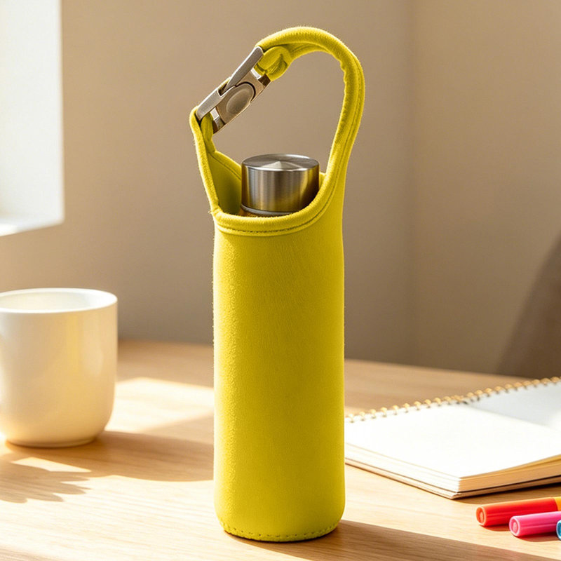 Pochette en verre pour bouteille d'eau, Jaune