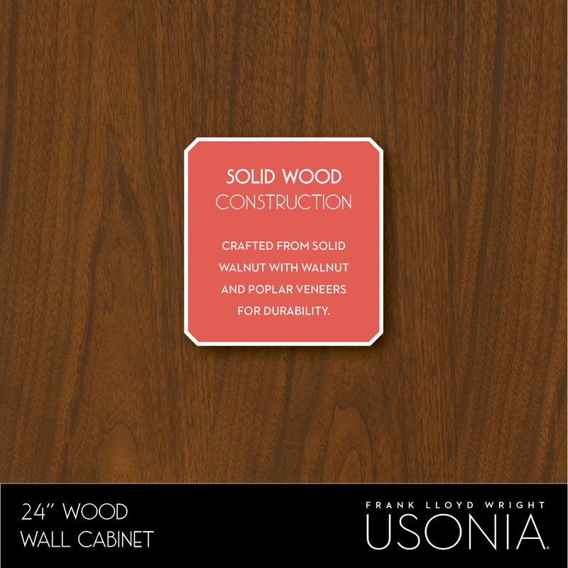 Lankford 24 Wood Wall Cabinet, Walnut