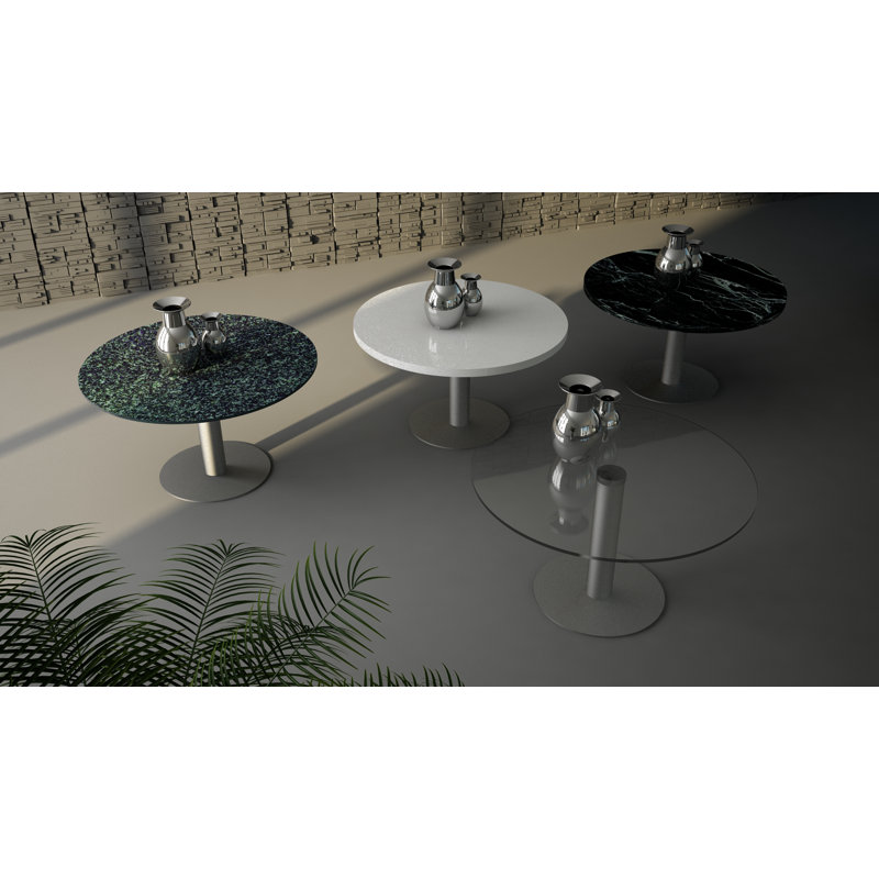 Makiver Pedestal Coffee Table, Clear