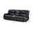 Tranisha 85.1'' W Faux Leather Reclining Sofa in Black
