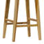 Tabouret de bar en cuir de teck beige Bonita-137135584-137135587