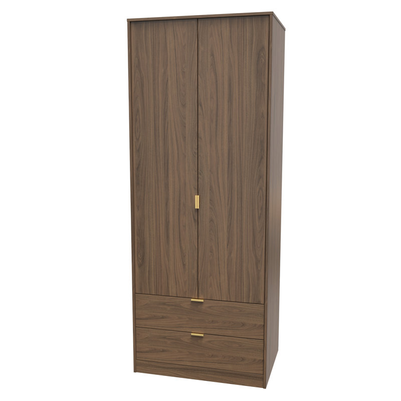 Bibek Manufactured Wood Wardrobe, Carini Walnut