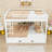 Queen Over Queen Wood Bunk Bed With Trundle-772340642